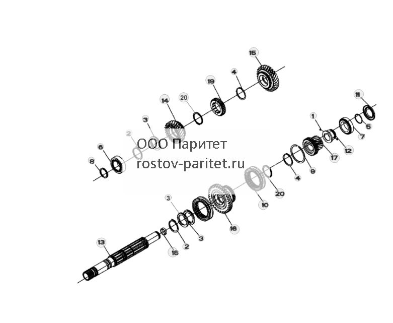 Вал, группа первой ступени (YZ91415) MRTSCM1SB, MRTSCN1SB, MRTWCN1SB, MRTWCM1SB - ST305133 263.jpg